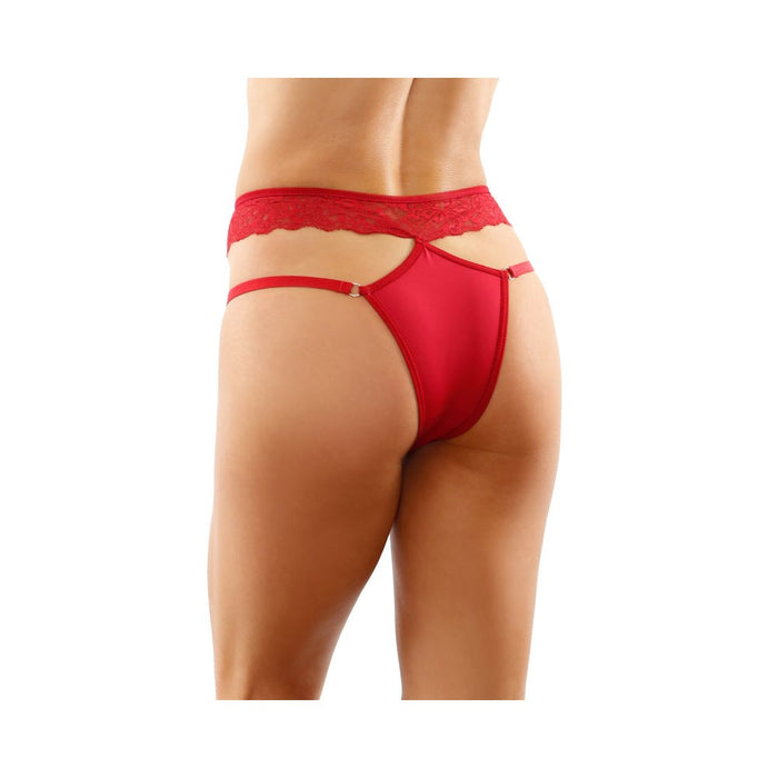 Ren Microfiber Panty With Double-strap Waistband Red S/m - SexToy.com