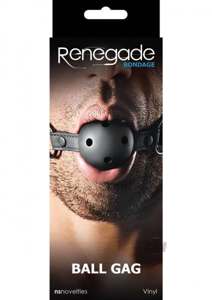 Renegade Bondage Ball Gag Black O/S | SexToy.com