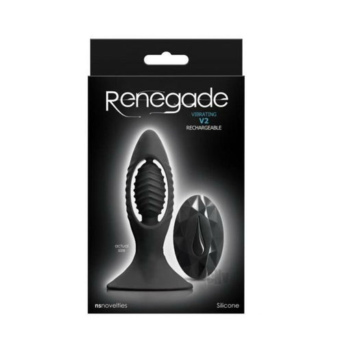 Renegade V2 Rechargeable Anal Plug With Remote - Black | SexToy.com
