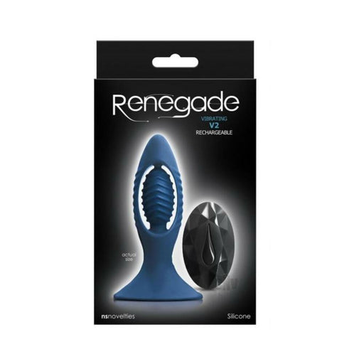 Renegade V2 Rechargeable Anal Plug With Remote - Blue | SexToy.com