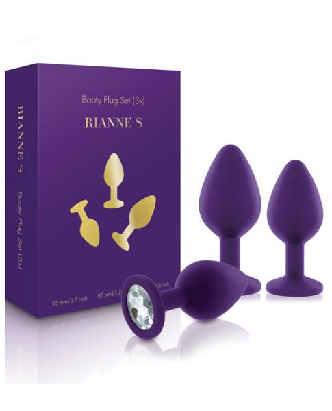 Rianne S Booty Plug Set 3X Purple | SexToy.com