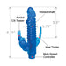 Ribbed Bunny Vibrator With Anal Tickler (blue) | SexToy.com