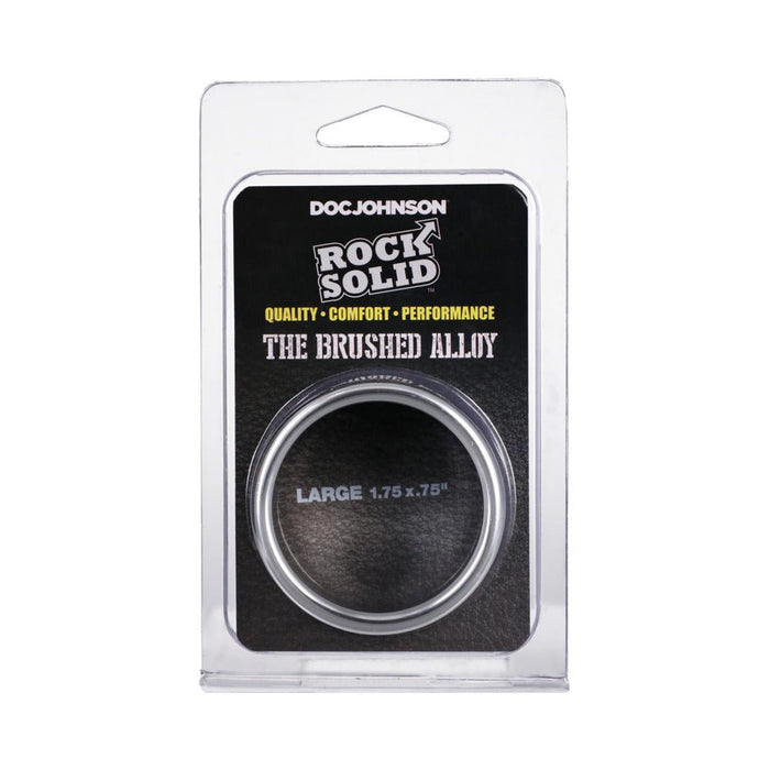 Rock Solid Brushed Alloy Large (1.75in X .75in) Silver - SexToy.com