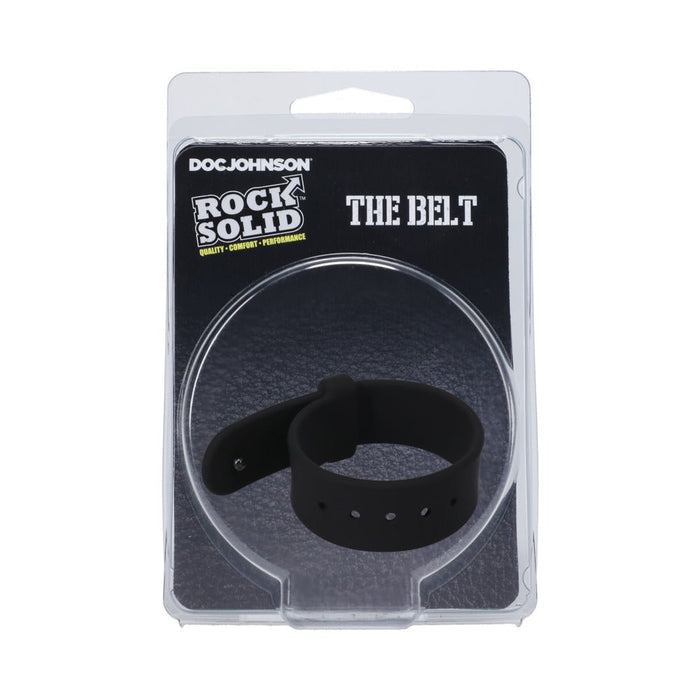 Rock Solid The Belt (adjustable) Silicone C-ring Black - SexToy.com