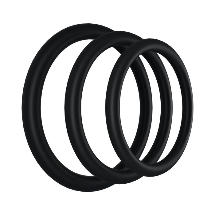 Rock Solid Tri-pack Rubber Gasket (1.25in, 1.5in, 2in) Black - SexToy.com