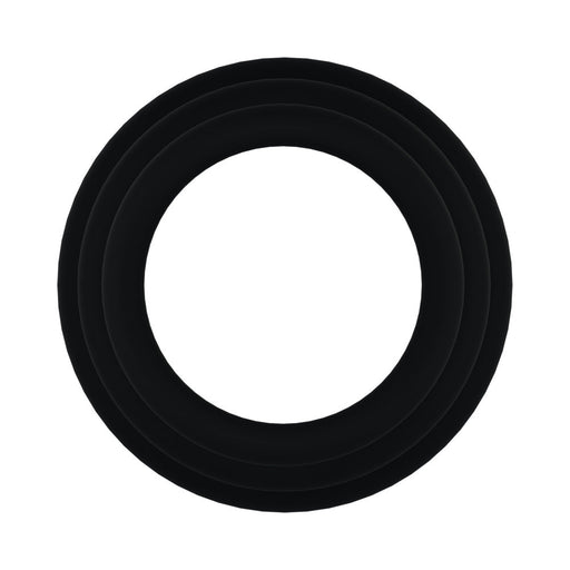 Rock Solid Tri-Pack Silicone Gasket Cock Rings Black - SexToy.com