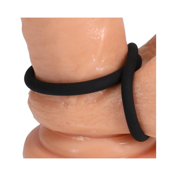 Rock Solid Tri-Pack Silicone Gasket Cock Rings Black - SexToy.com