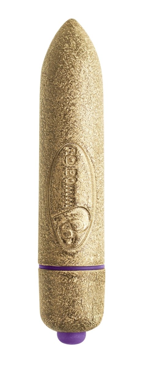 Rocks Off Precious Golden Passion Colored RO-80 mm Bullet - 7 Speed Gold - SexToy.com