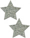 Rockstar Silver Glitter Star Pasties O/S | SexToy.com