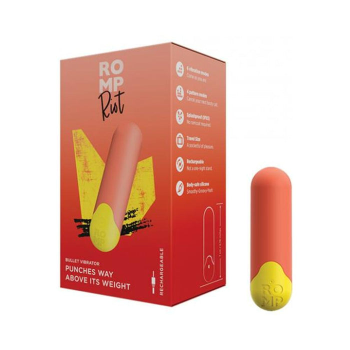 ROMP Riot Rechargeable Bullet Vibrator Light Orange | SexToy.com