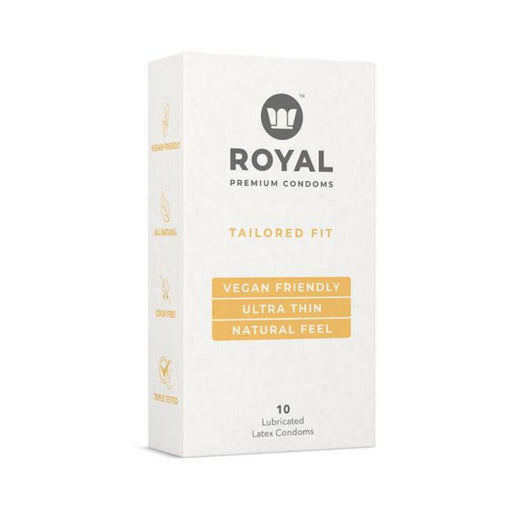 Royal Condom Tailored Fit Vegan Condoms 10-pack | SexToy.com