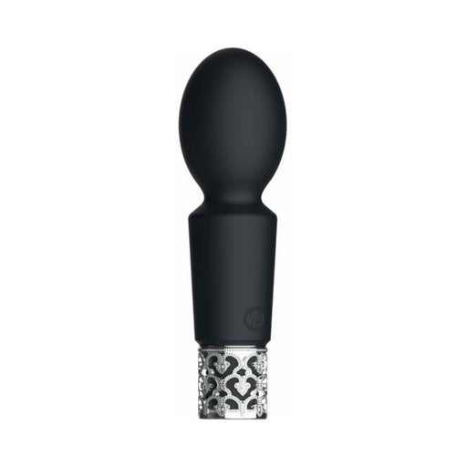 Royal Gems Brilliant Black Rechargeable Silicone Bullet - SexToy.com