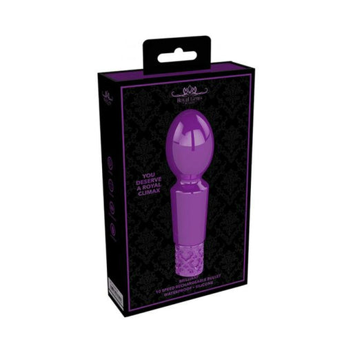 Royal Gems - Brilliant - Silicone Rechargeable Bullet - Purple | SexToy.com