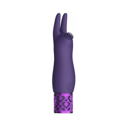 Royal Gems Elegance Purple Rechargeable Silicone Bullet - SexToy.com