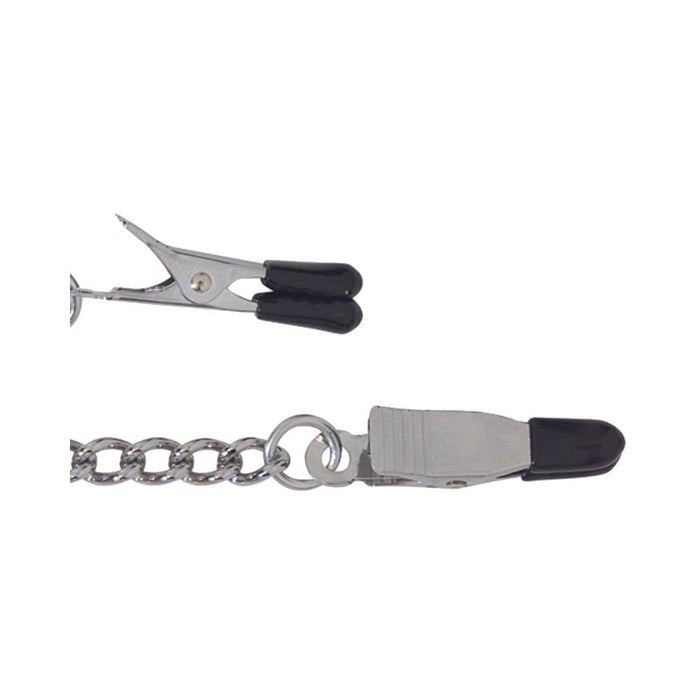 Rubber Tipped Nipple Clamps With Curbed Chain | SexToy.com