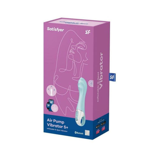 Satisfyer Air Pump Vibrator 5+ - Blue - SexToy.com