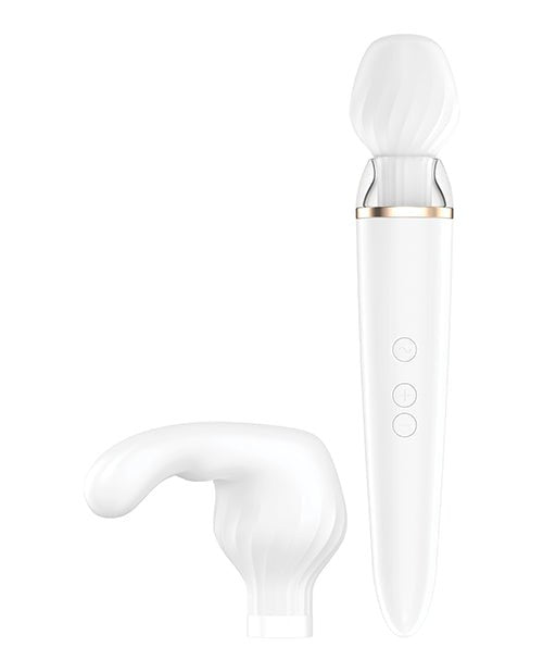 Satisfyer Double Wand-er - White - SexToy.com