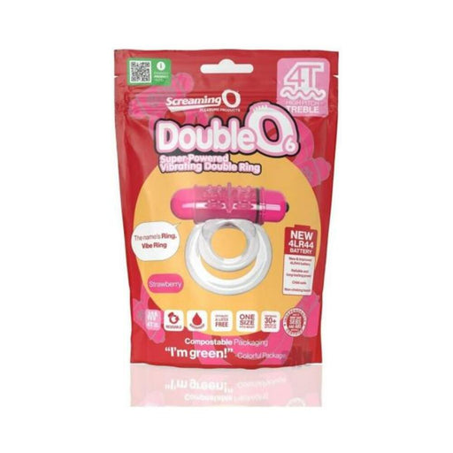 Screaming O 4t Doubleo 6 Vibrating Double Cockring Strawberry | SexToy.com