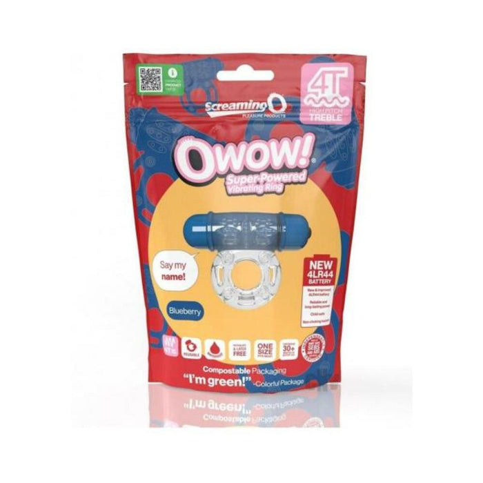 Screaming O 4t Owow Vibrating Cockring Blueberry | SexToy.com