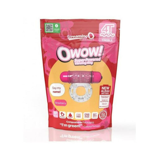 Screaming O 4t Owow Vibrating Cockring Strawberry | SexToy.com