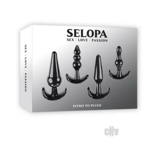 Selopa Intro To Plugs 4-piece Anal Plug Set Black - SexToy.com