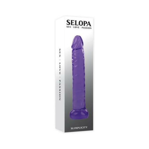 Selopa Slimplicity 6 In. Jelly Dong Purple - SexToy.com