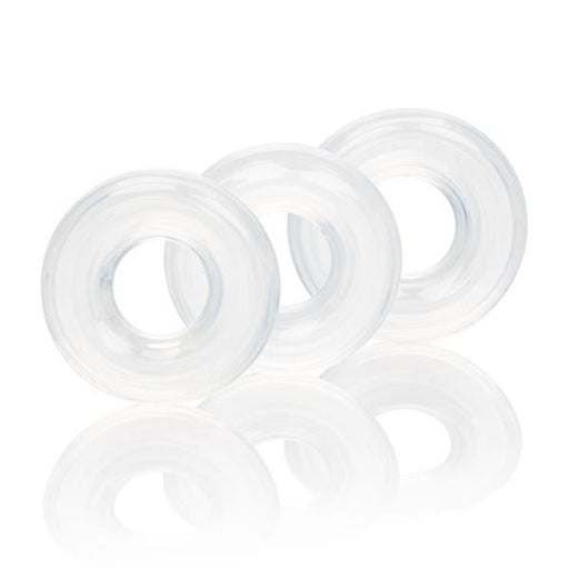 Set Of 3 Silicone Stacker Rings Clear | SexToy.com