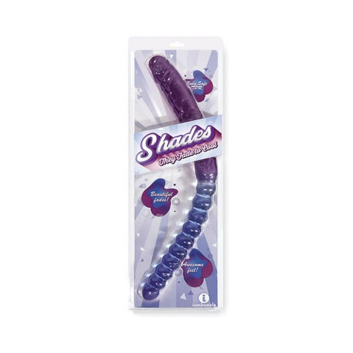 Shades Jelly Tpr Gradient Double Dong - Blue/violet - SexToy.com