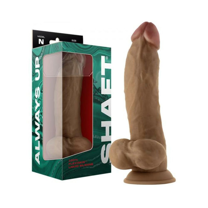 Shaft Model N Liquid Silicone Dong With Balls 9.5 In. Oak | SexToy.com