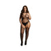 Shots Le Desir Contrast Fence-net Suspender Bodystocking Black Qs | SexToy.com