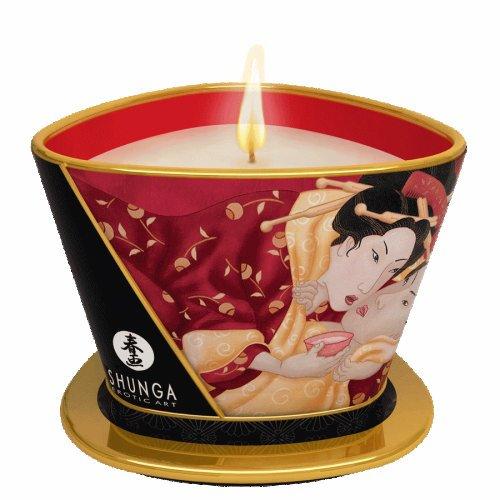 Shunga Massage Candle Romance Strawberry Wine 5.7oz | SexToy.com
