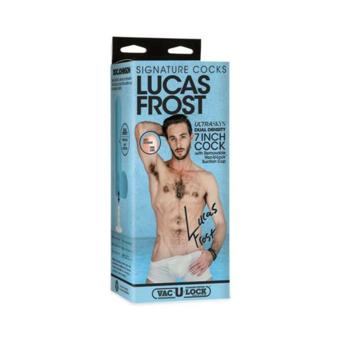 Signature Cocks Lucas Frost Ultraskyn Cock With Removable Vac-u-lock Suction Cup 7in Vanilla - SexToy.com