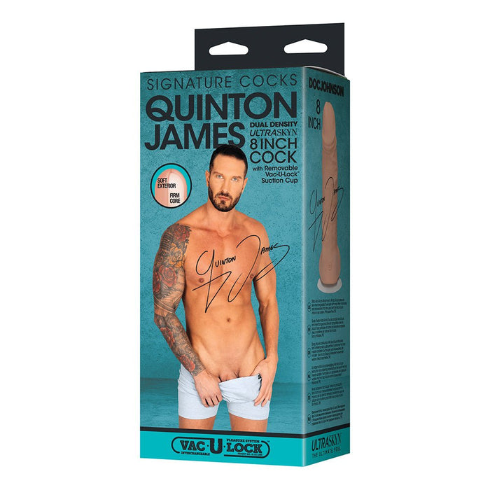 Signature Cocks Quinton James Ultraskyn 8 In. Dual Density Dildo With Removable Vac-u-lock Suction C - SexToy.com