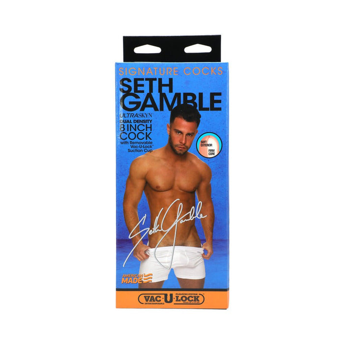 Signature Cocks Seth Gamble 8-inch Ultraskyn Cock With Removable Vac-u-lock Suction Cup - SexToy.com