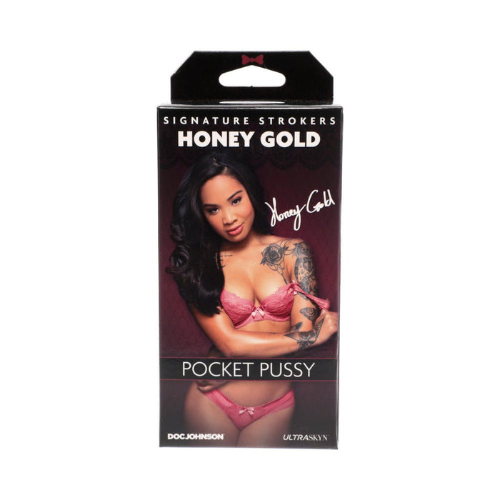 Signature Strokers - Honey Gold - Ultraskyn Pocket Pussy Caramel - SexToy.com