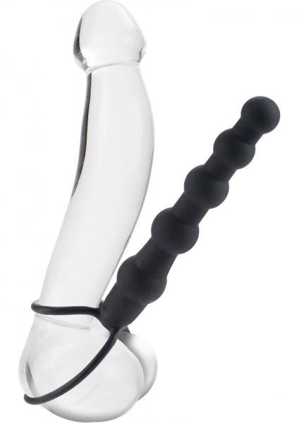 Silicone Love Rider Beaded Dual Penetrator Black | SexToy.com