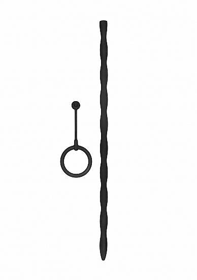 Silicone Plug & Cock Ring Set - Urethral Sounding - Black | SexToy.com