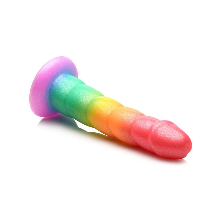 Simply Sweet Swirl 6.5 In. Silicone Dildo Rainbow - SexToy.com