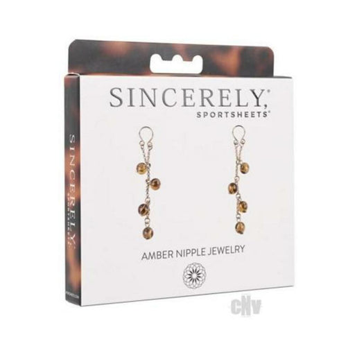Sincerely, Sportsheets Amber Collection Adjustable Nipple Jewelry Tortoiseshell | SexToy.com