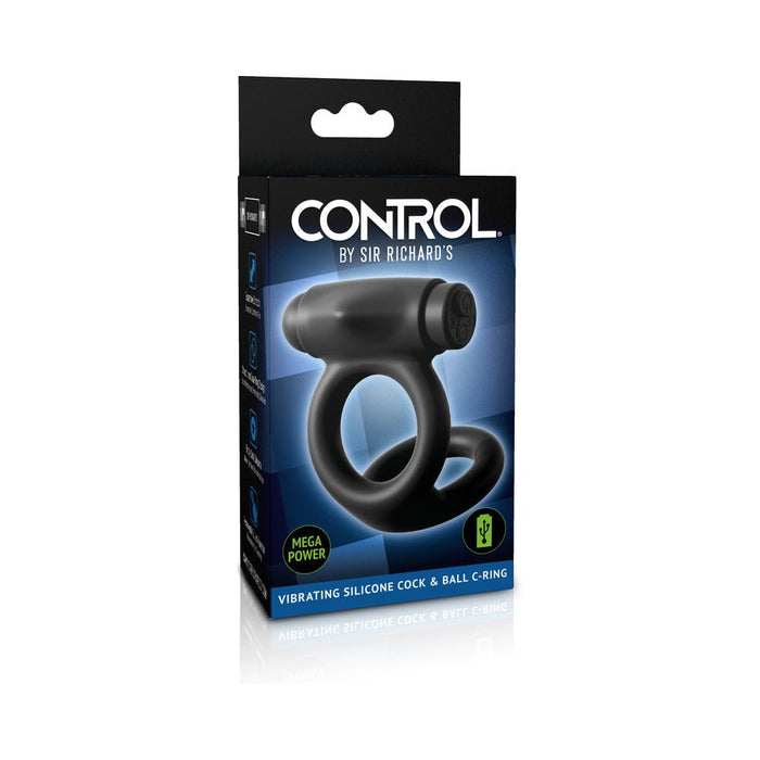 Sir Richard's Control Vibrating Silicone Cock & Ball C-ring | SexToy.com