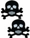 Skull Crossbones Black White Pasties O/S | SexToy.com