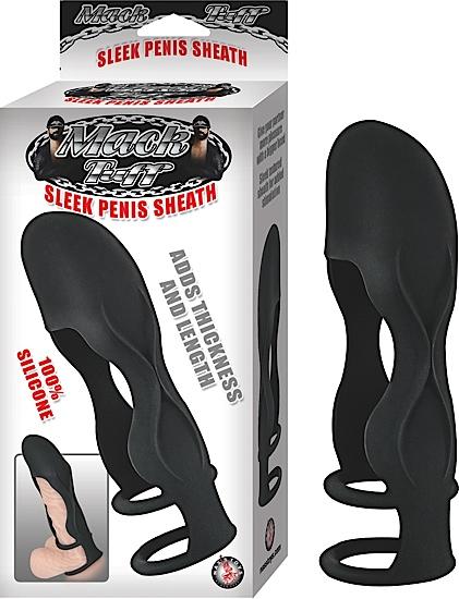 Sleek Silicone Penis Sheath - Black | SexToy.com