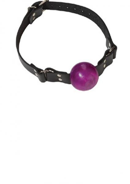 Small Ball Gag With Buckle 1.5 Inch Purple | SexToy.com