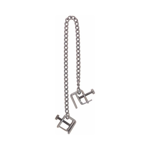 Spartacus Adjustable Nipple Clamps With Curbed Chain | SexToy.com