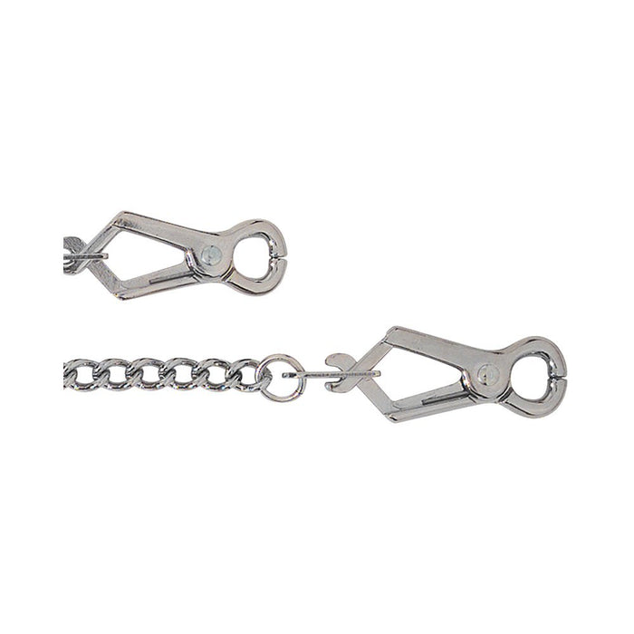 Spartacus Endurance Nipple Clamps Light Point Clamps With Curbed Chain | SexToy.com