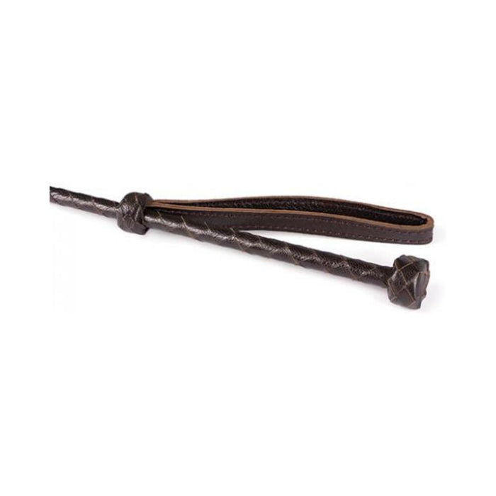 Spartacus Heart Riding Crop Brown Leather - SexToy.com