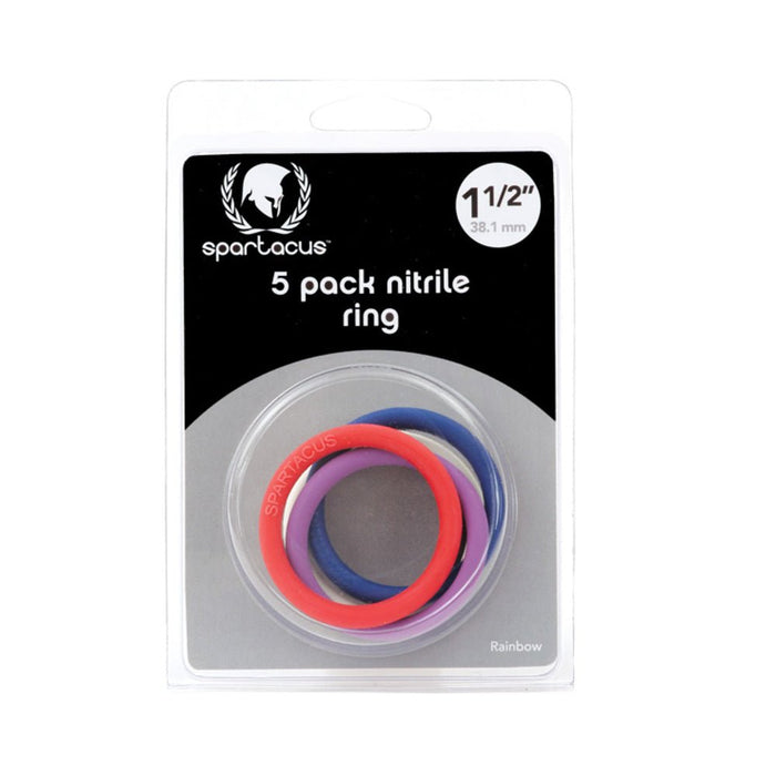 Spartacus Nitrile Cock Rings 5 Pack 1.5 inches | SexToy.com
