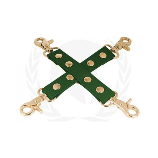 Spartacus Pu Hog Tie W/gold Hardware - Green - SexToy.com