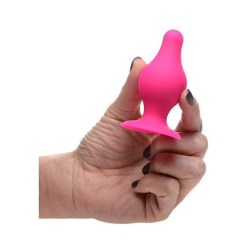 Squeezable Tapered Small Anal Plug - Pink - SexToy.com