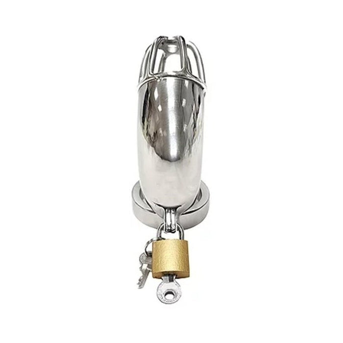 Stainless Cock Cage With Padlock  In Clamshell | SexToy.com